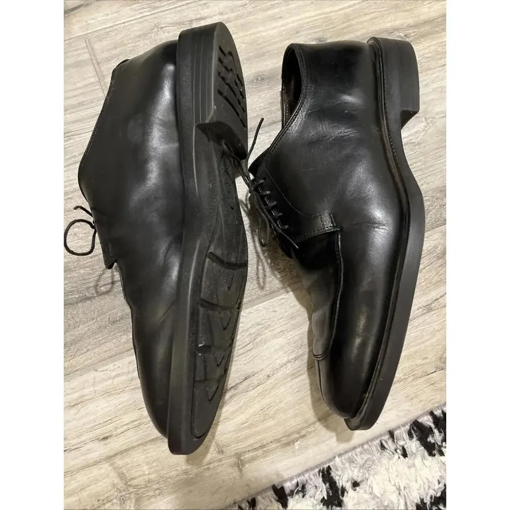 ALLEN EDMONDS BLACK MENS OXFORD DRESS SHOES SIZE 11 REMOVEABLE INSOLES VGC!